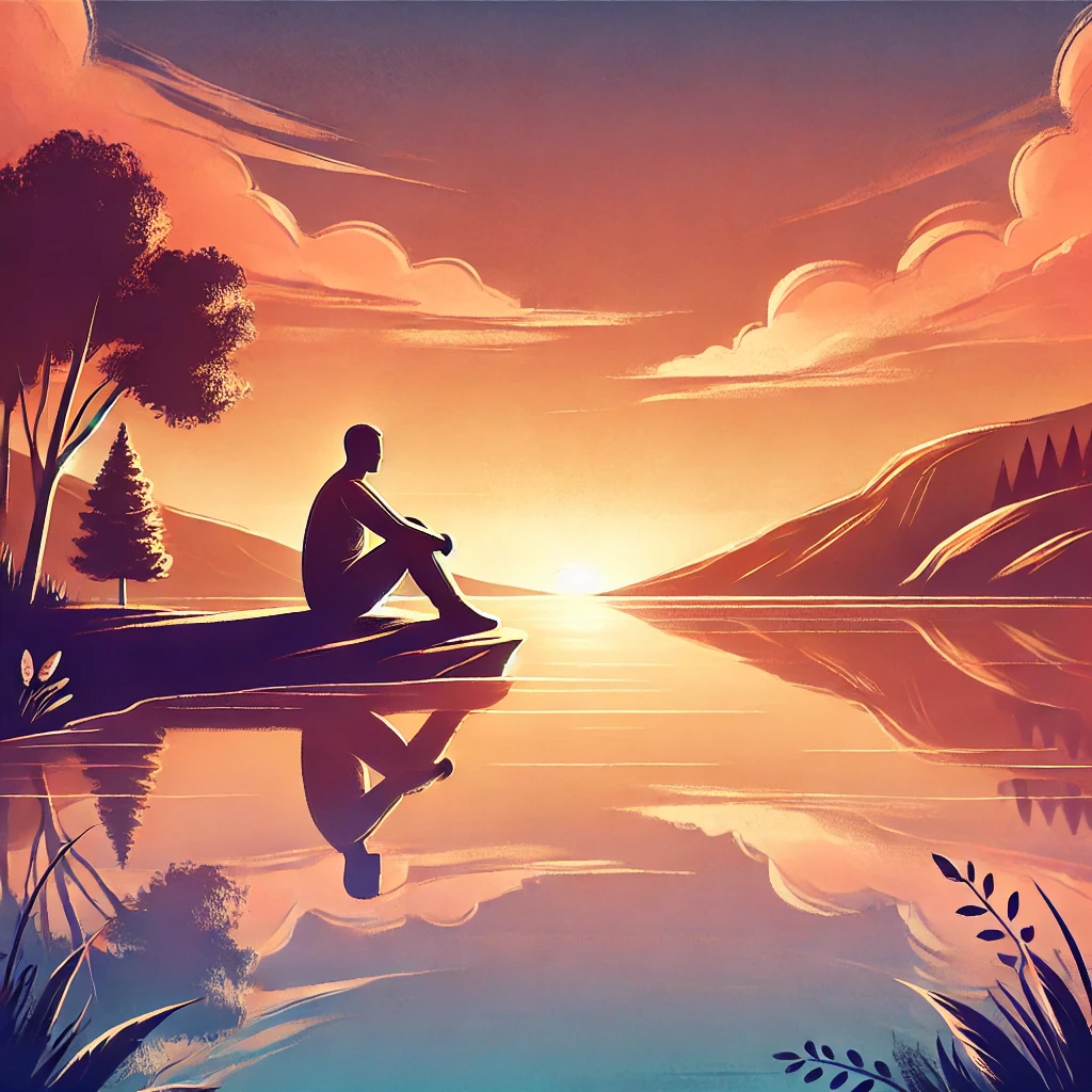 心理的な葛藤や課題を乗り越える旅を象徴する「内省と癒し」の場面