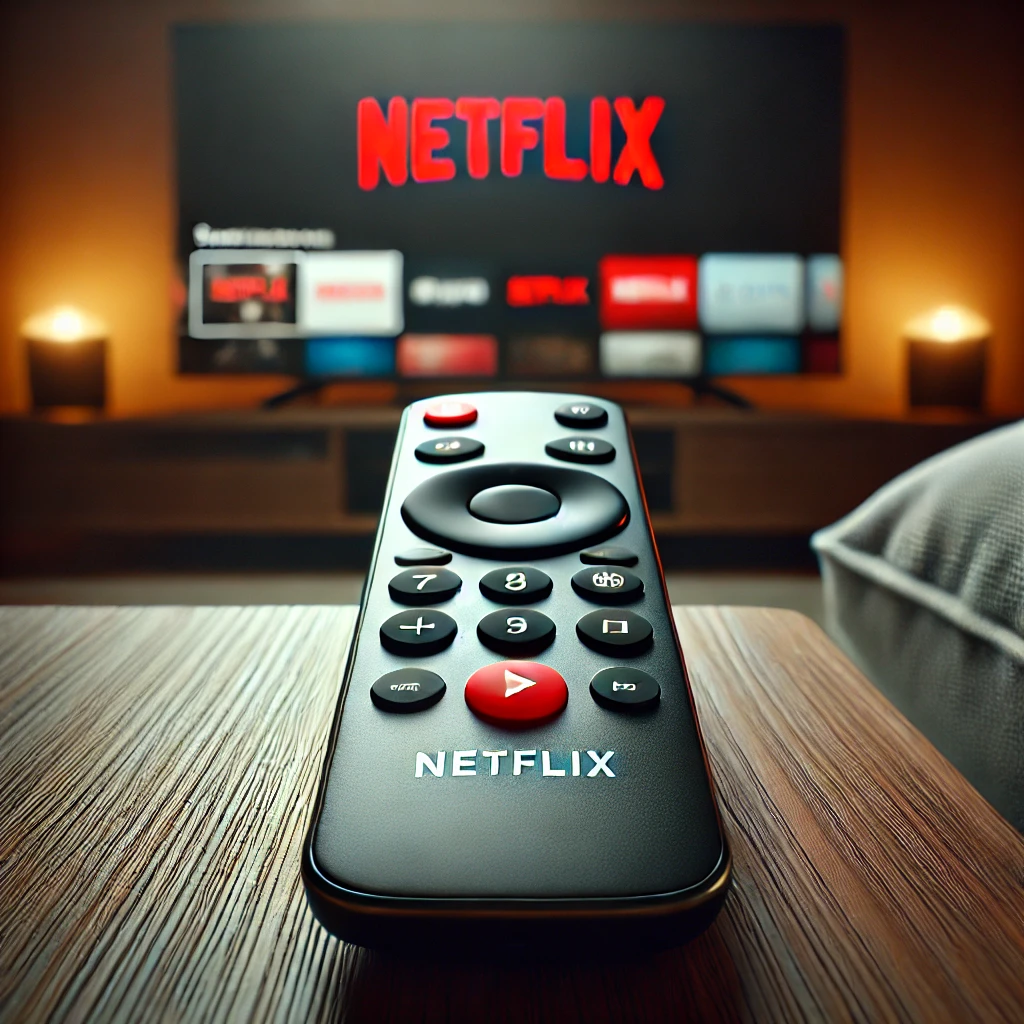 Netflixボタンが付いたテレビのリモコン