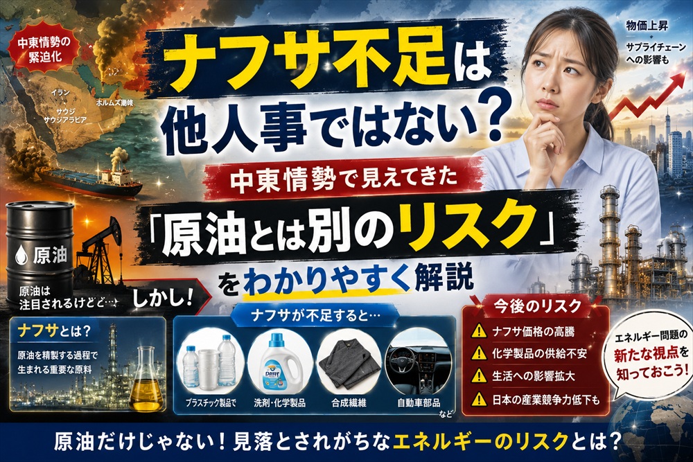 ナフサ不足・原油とは別のリスクとは